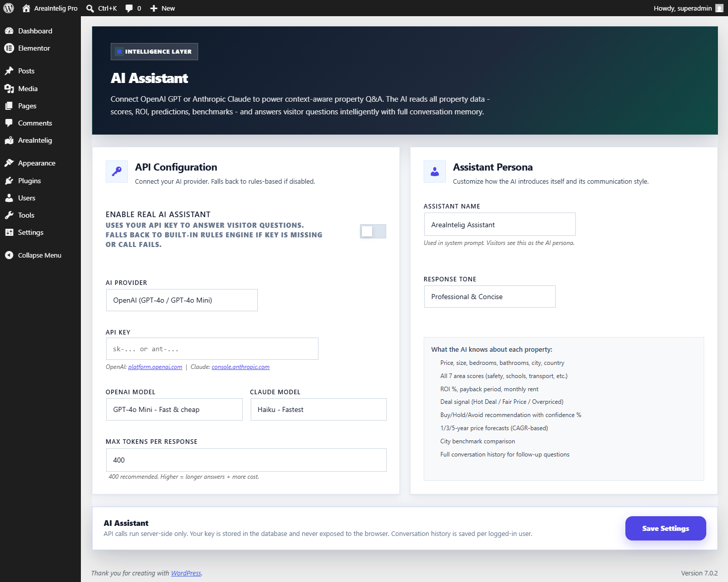 IntelliHub → AI Assistant