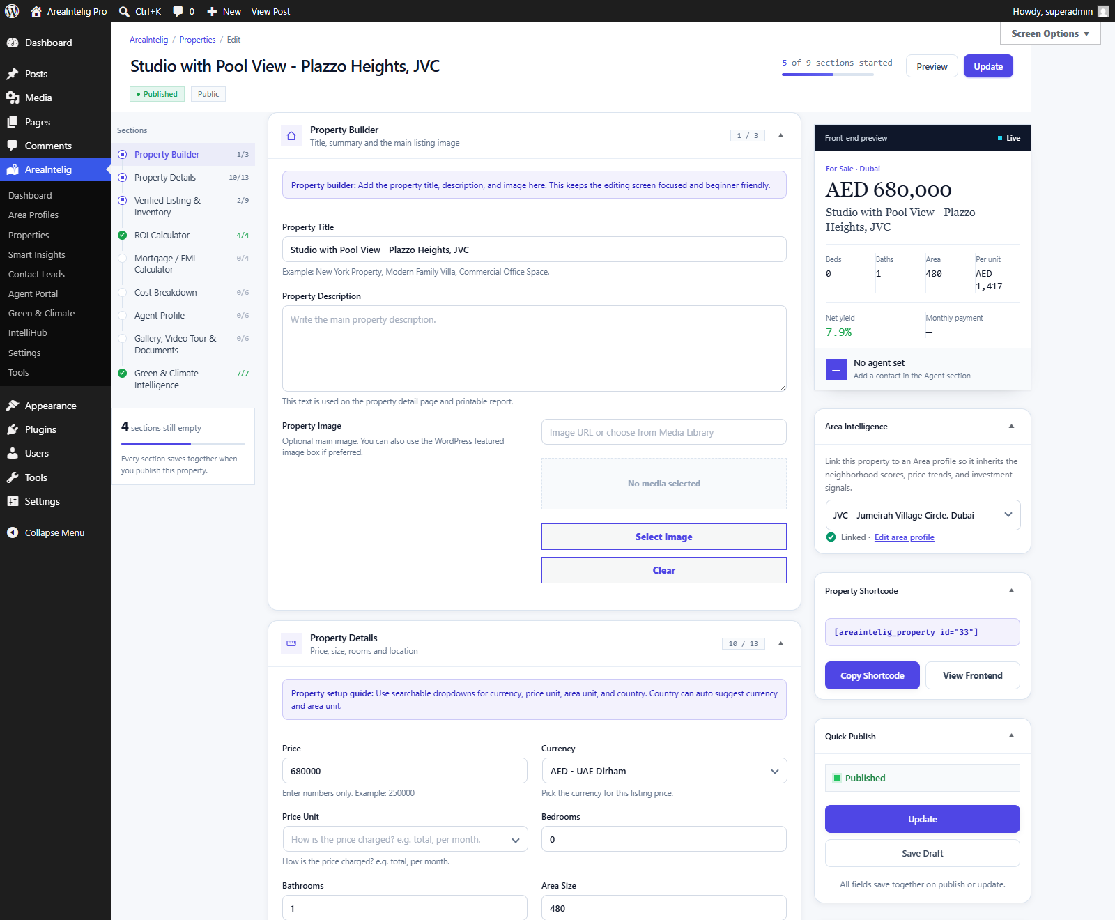 The Property editor
