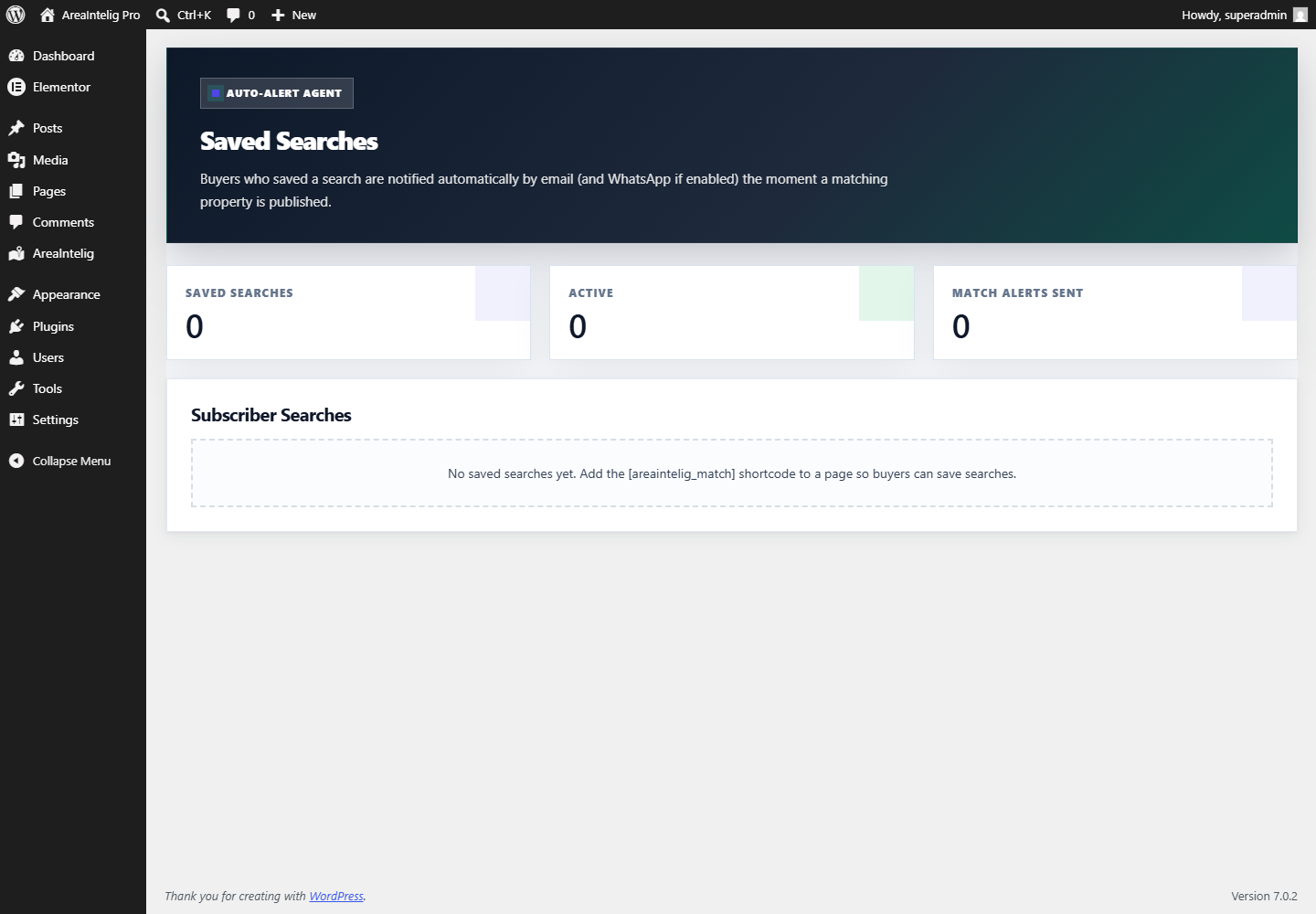 IntelliHub → Saved Searches