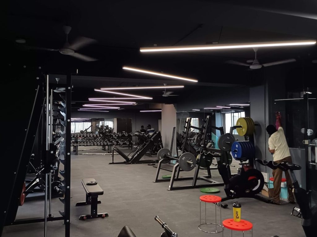 Indoor cycling class