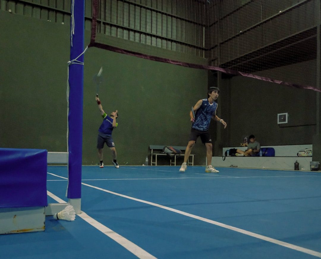 Volleyball court prepared for club training