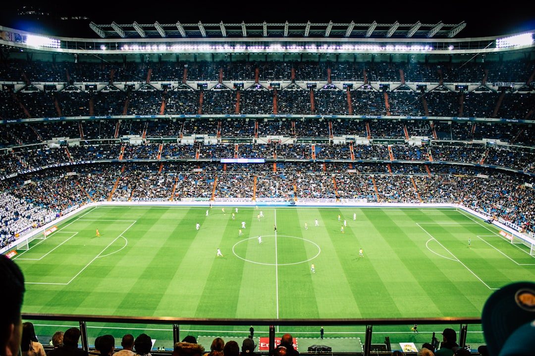 Competitive soccer match action