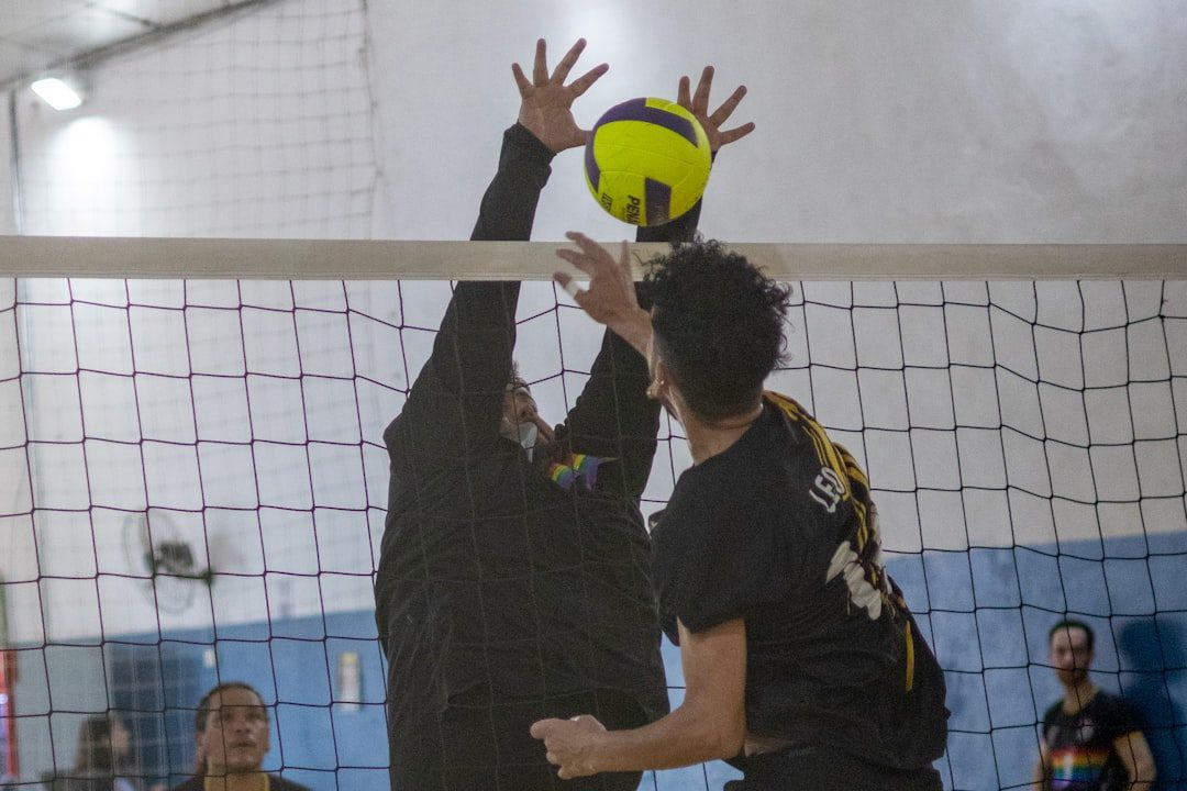 Volleyball players taking part in an open club session