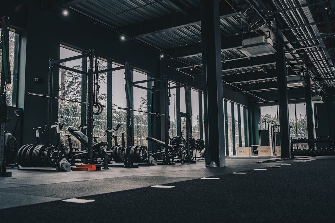 Modern strength training gym floor