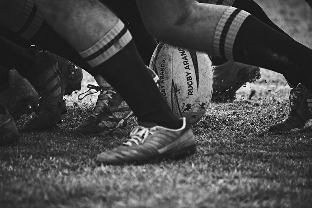 Rugby players training on the club pitch