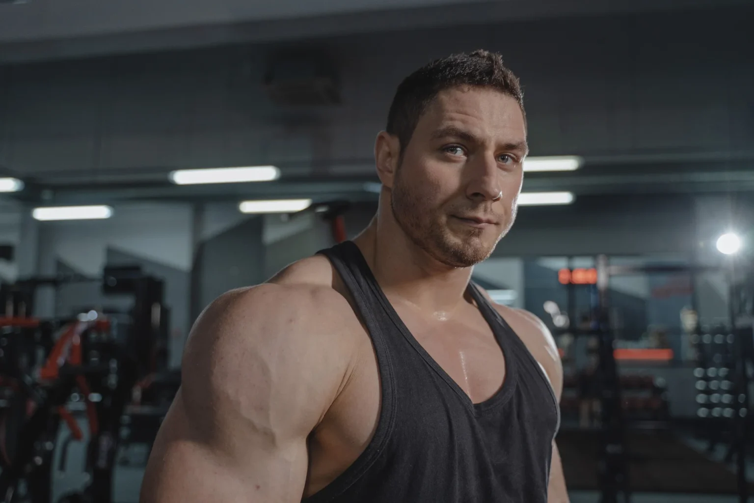 Bodybuilding strength training in the gym
