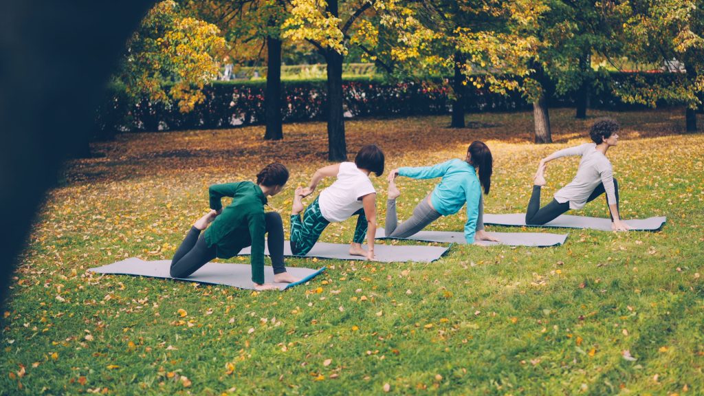 Outdoor Stretching Mobility Group Park