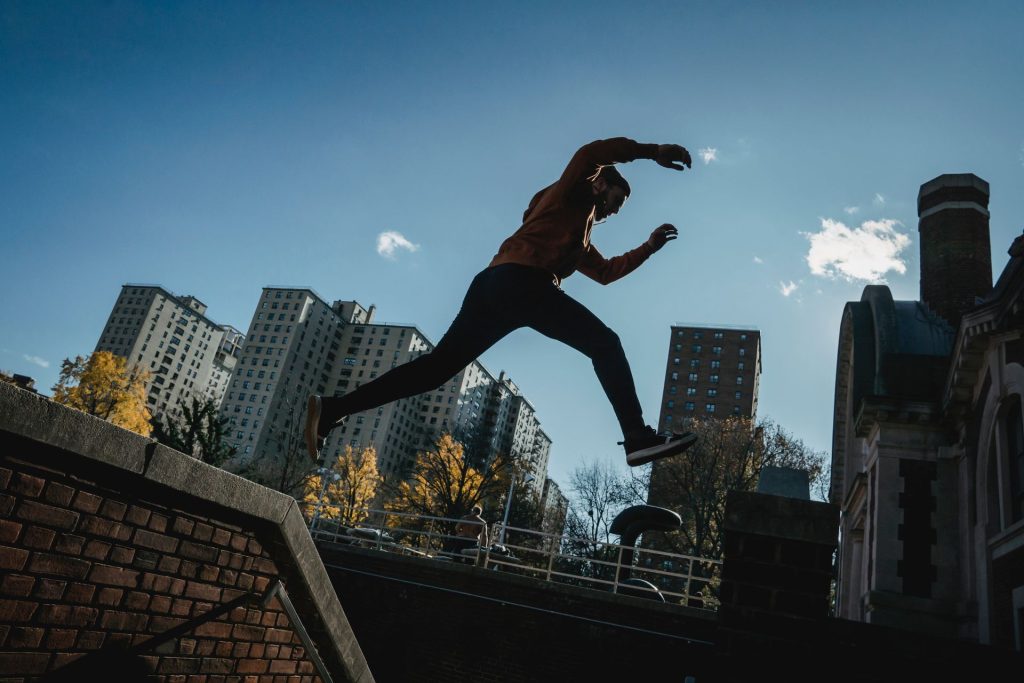 Parkour Gym – parkour athlete jump