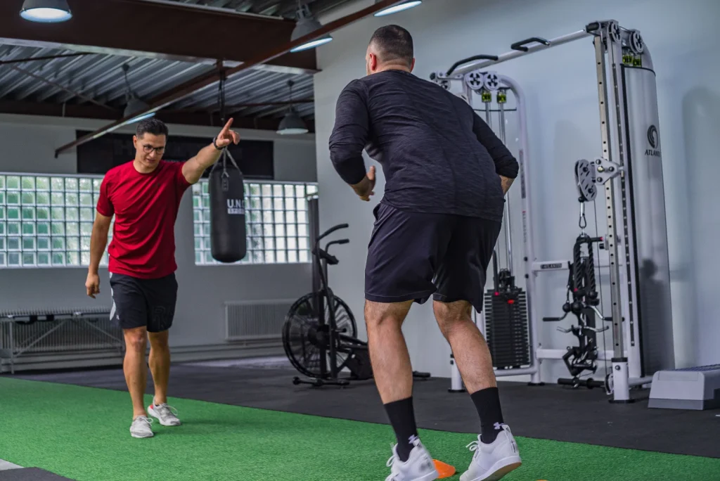 Coach-led outdoor conditioning workout