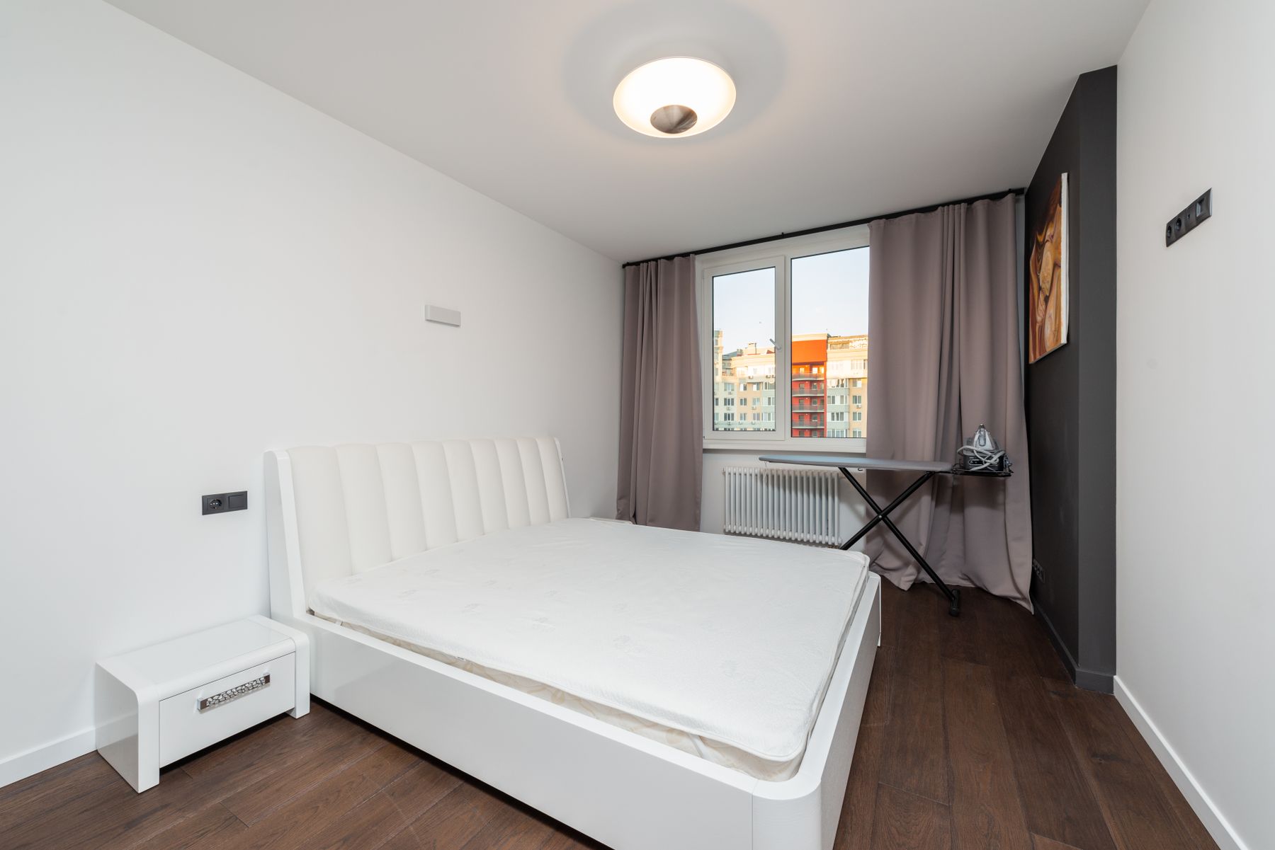 Bright spacious modern hotel room interior