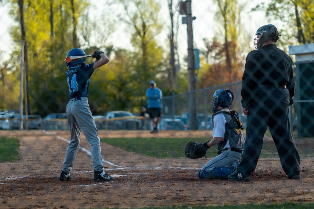 Baseball team huddle