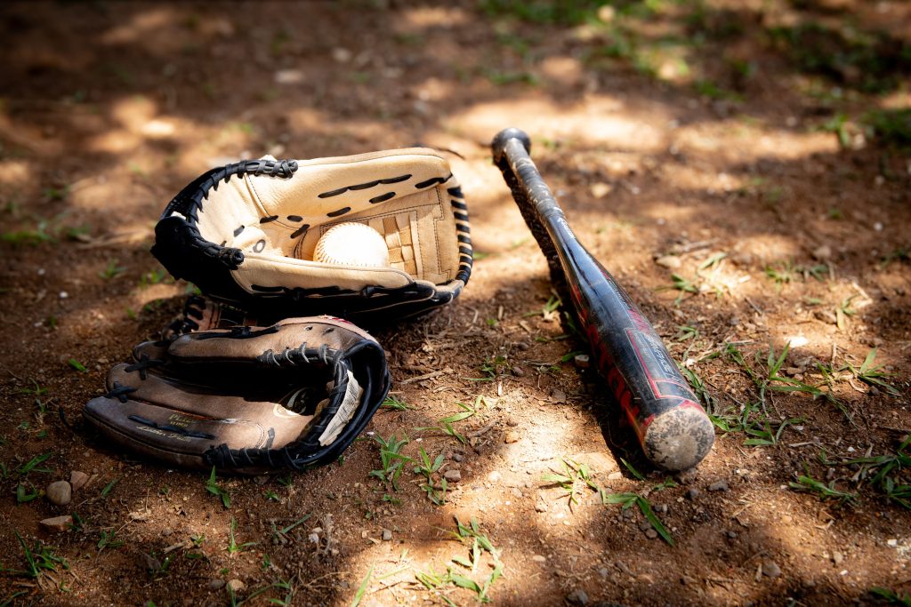 Baseball player on court