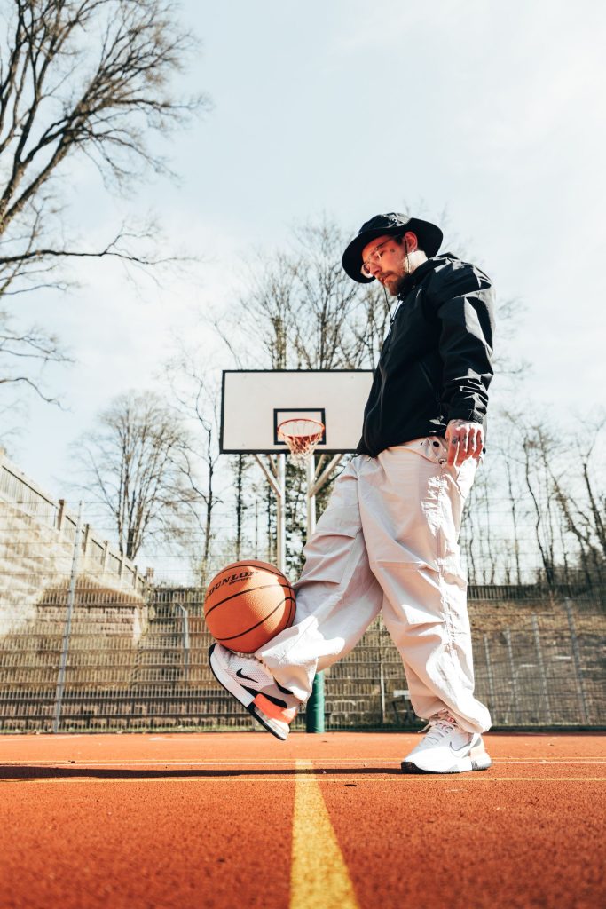Basketball team practice