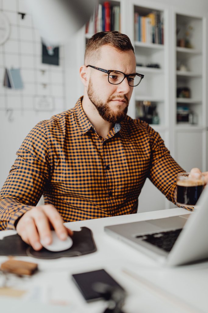 Creative freelancer workspace