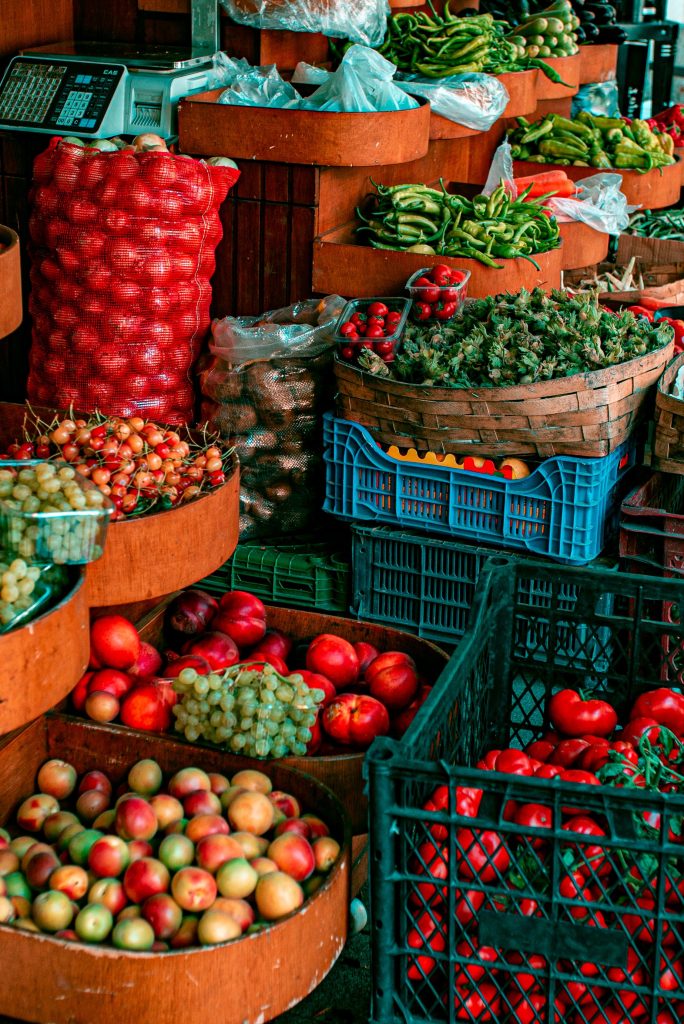 Colorful fruits and vegetables