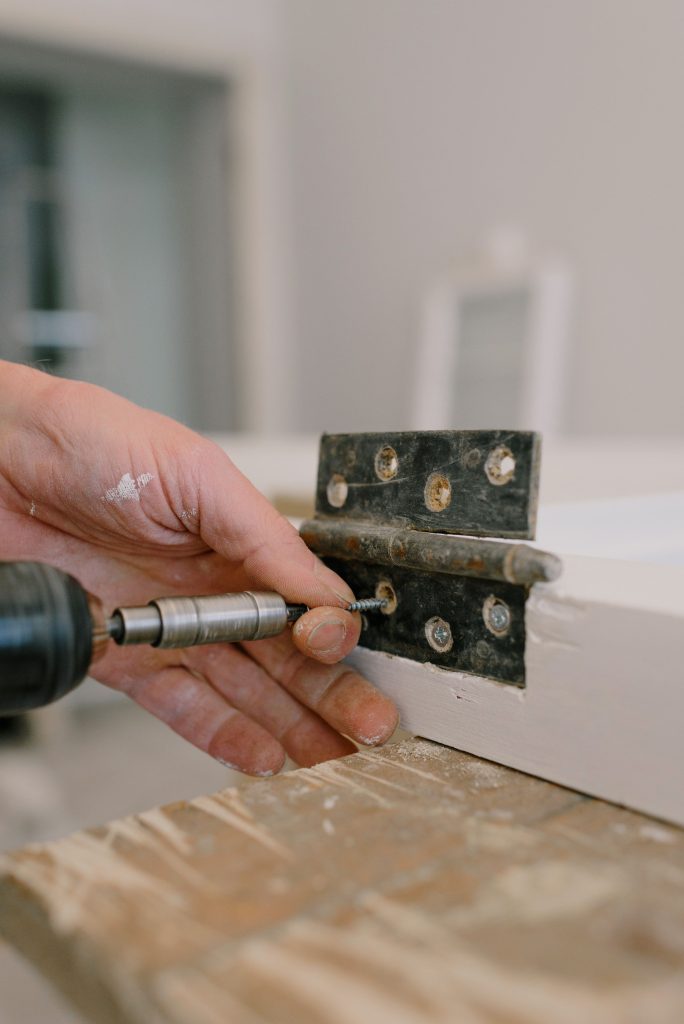 Handyman using tools