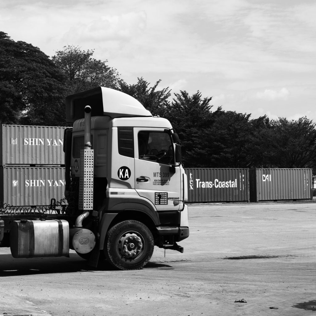 Freight truck on highway
