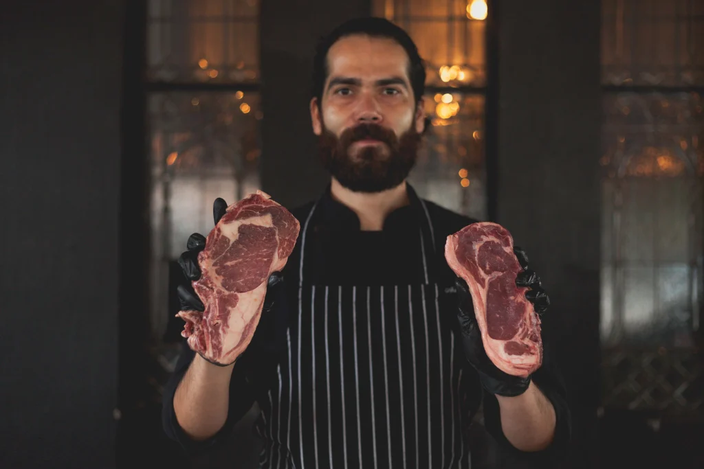 Meat & Butcher Shop Ribeye Steak Raw Butcher