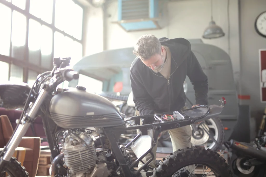 Motorcycle Parts Shop Ecommerce Premium Product Lifestyle