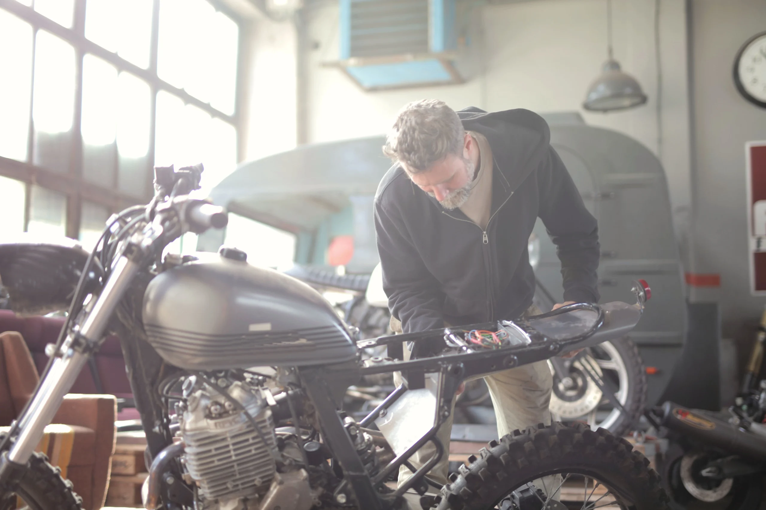 Motorcycle Parts Shop Ecommerce Premium Product Lifestyle