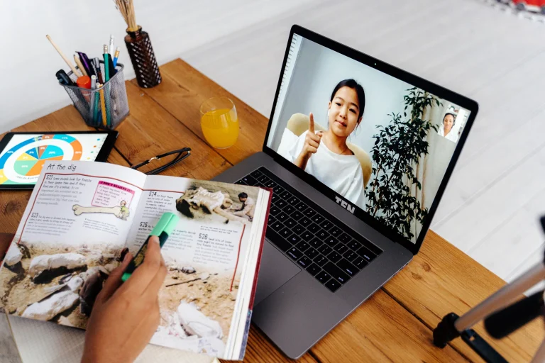 Online Learning Course Video Lesson Laptop Study