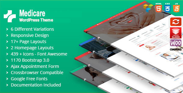 Medicare healthcare WordPress theme preview