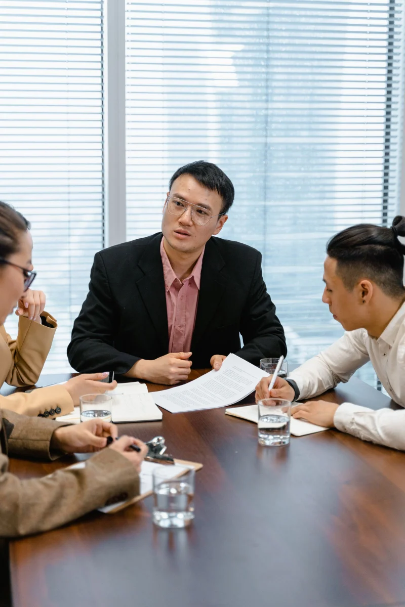 Professional team planning a WordPress development project